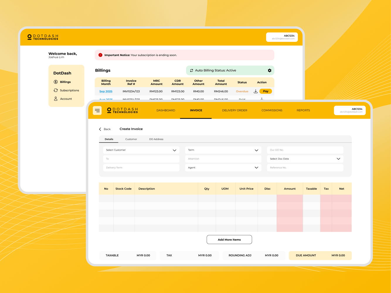 DotDash Invoicing & Billing System